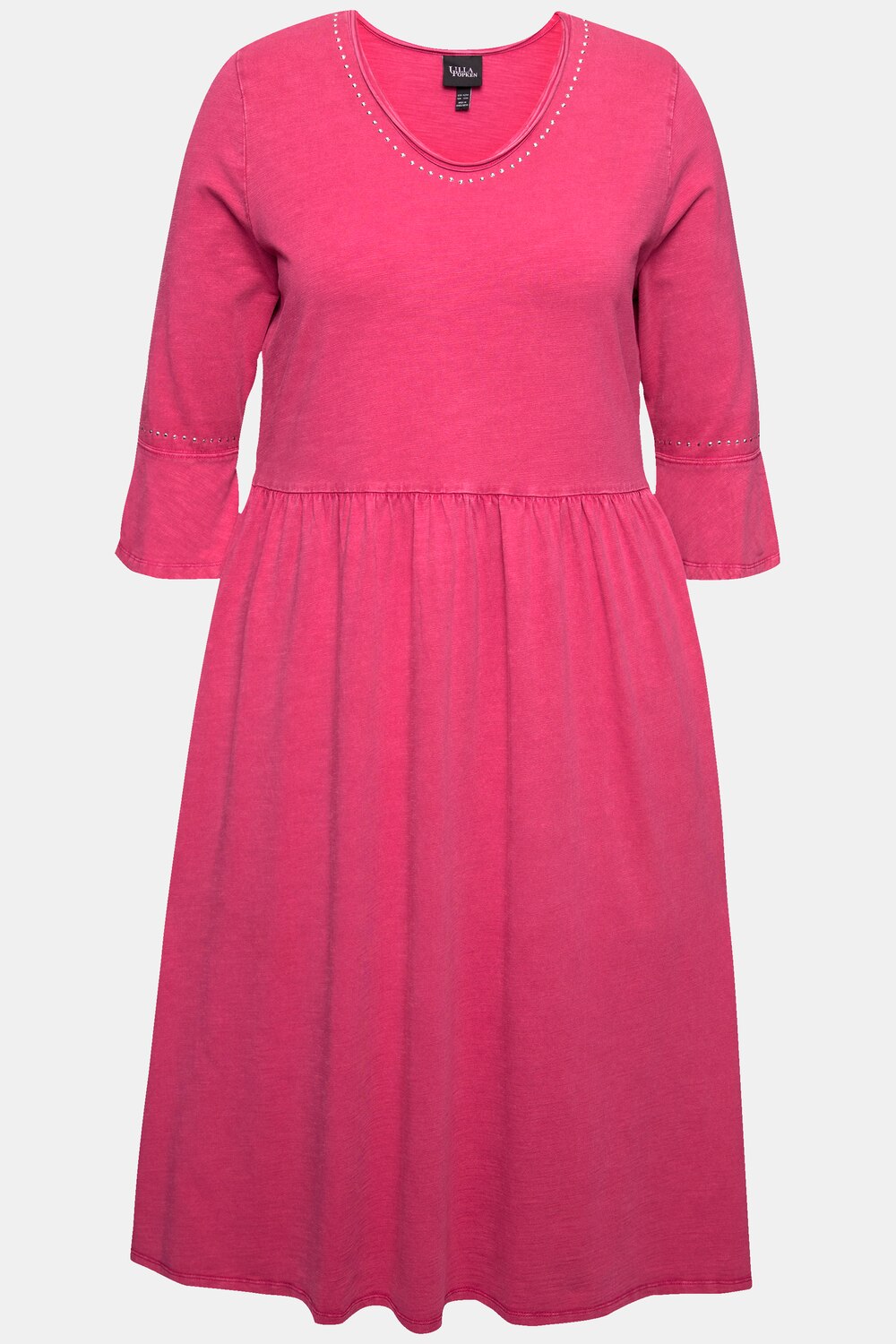 Stora storlekar Jerseyklänning, Dam, lila, storlek: 50/52, Bomull, Ulla Popken