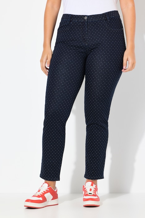 Polka Dot Stretch Fit Jeans