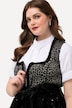 Dirndl, Leo-Top, Carree-Ausschnitt, ärmellos