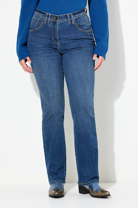 Jeans Mandy, wijde pijpen, 5-pocket model