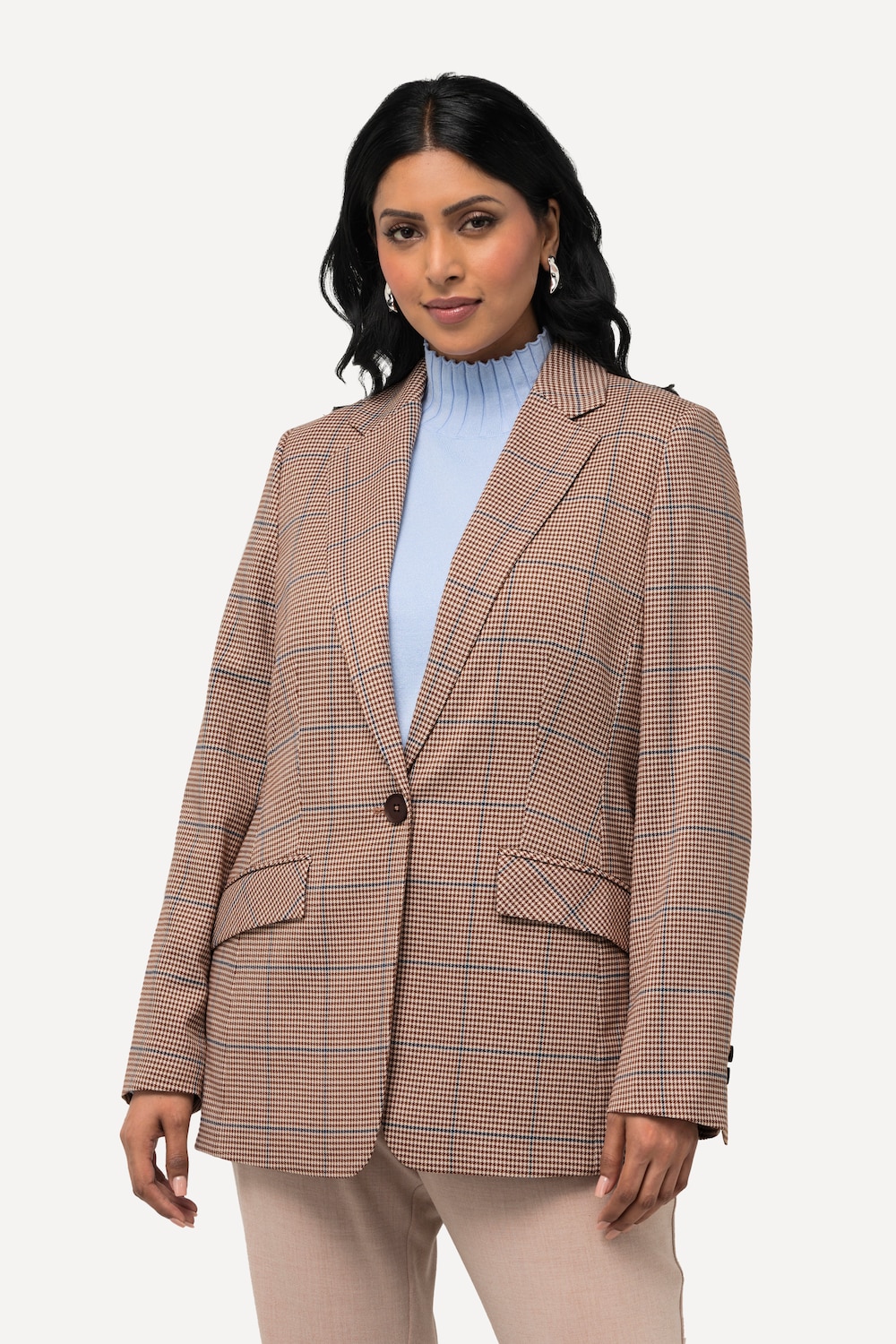 Große Größen Blazer, Damen, braun, Größe: 48, Polyester/Viskose, Ulla Popken