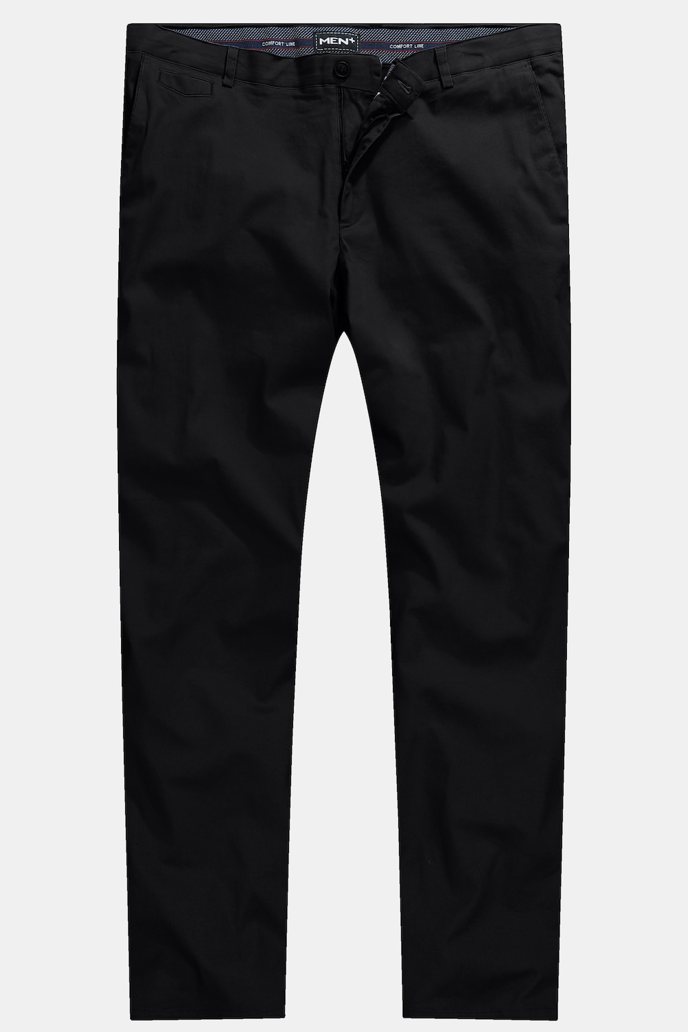 Stora storlekar Chinos, Her, svart, storlek: 37, Bomull, Men Plus