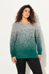 Pull avec dégradé de couleurs, col en V et manches longues, coupe évasée