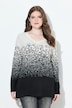 Pullover, Farbverlauf, A-Linie, V-Ausschnitt, Langarm