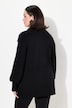Troyer, gerippter Stehkragen, Zipper, Raglan-Langarm