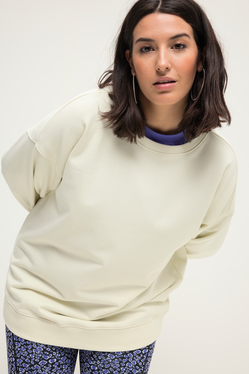 Große Größen Sweatshirt, Damen, beige, Größe: 54/56, Baumwolle, Studio Untold