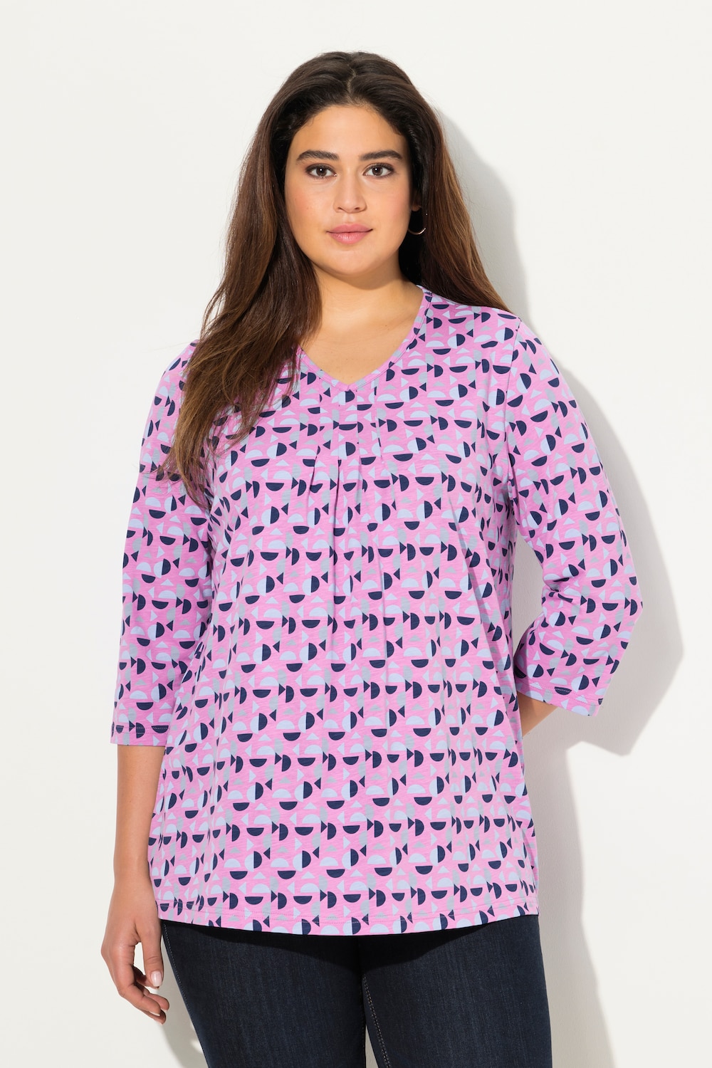 Thumbnail - Große Größen T-Shirt, Damen, rosa, Größe: 54/56, Baumwolle, Ulla Popken