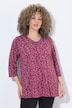 T-Shirt, A-Linie, V-Ausschnitt, Zierfalten, 3/4-Arm