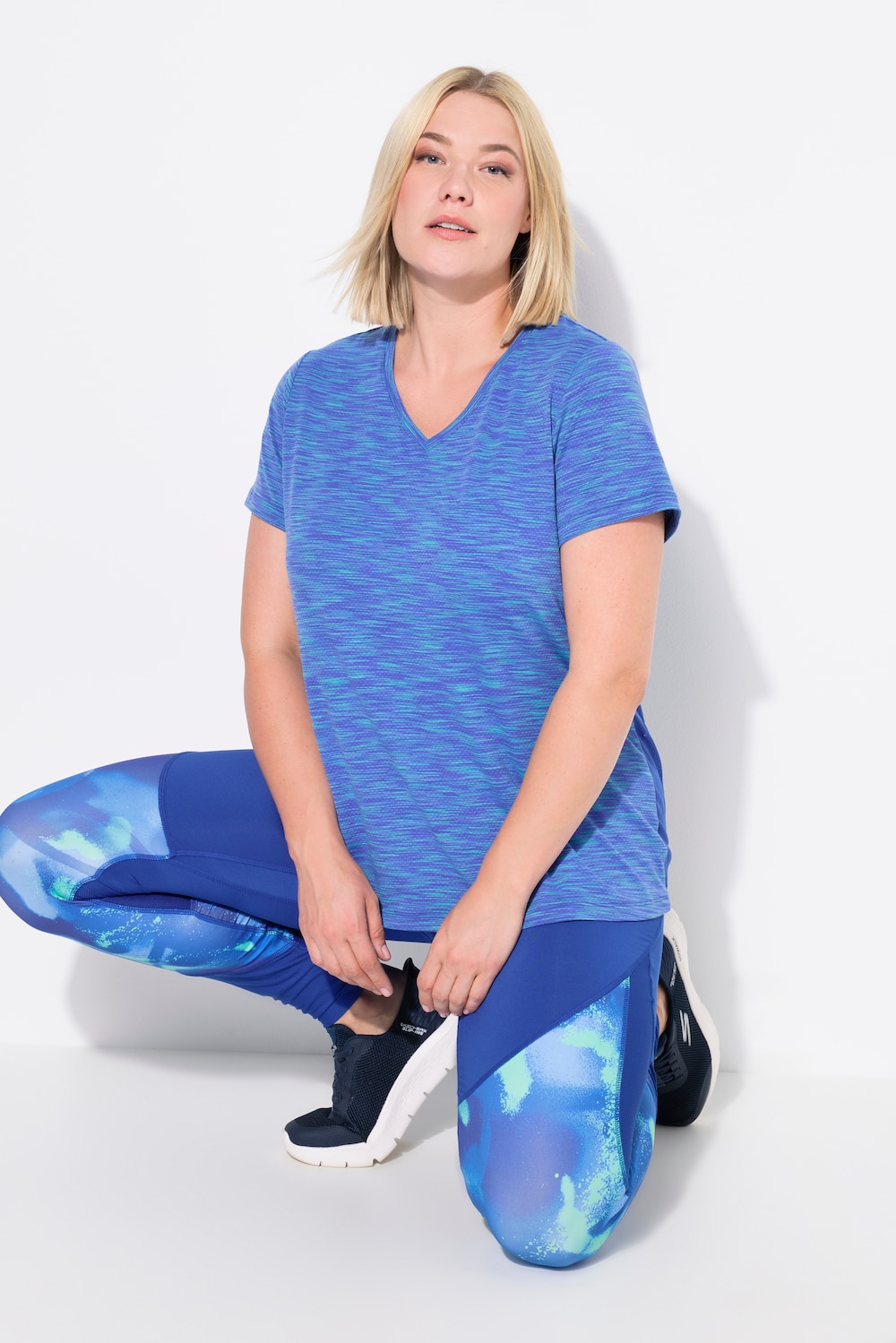 Große Größen Funktionsshirt, Damen, blau, Größe: 54/56, Polyester/Synthetische Fasern, Ulla Popken