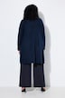 Long-Strickjacke, offene Form, V-Ausschnitt