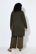 Long-Strickjacke, offene Form, V-Ausschnitt