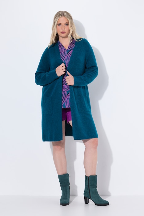 Lang vest, open model, V-hals