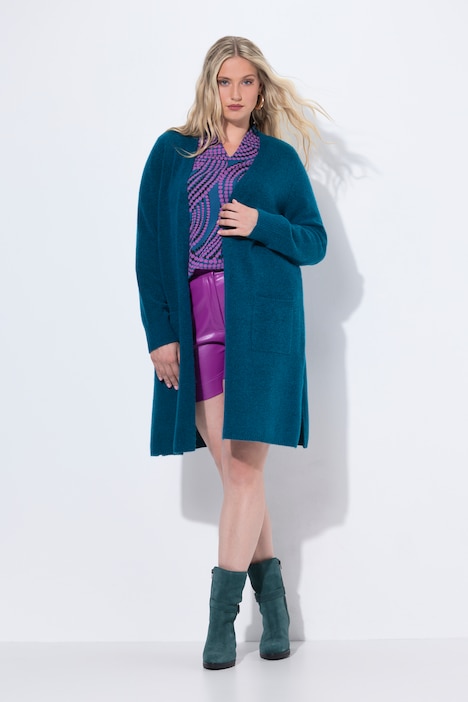 Lang vest, open model, V-hals