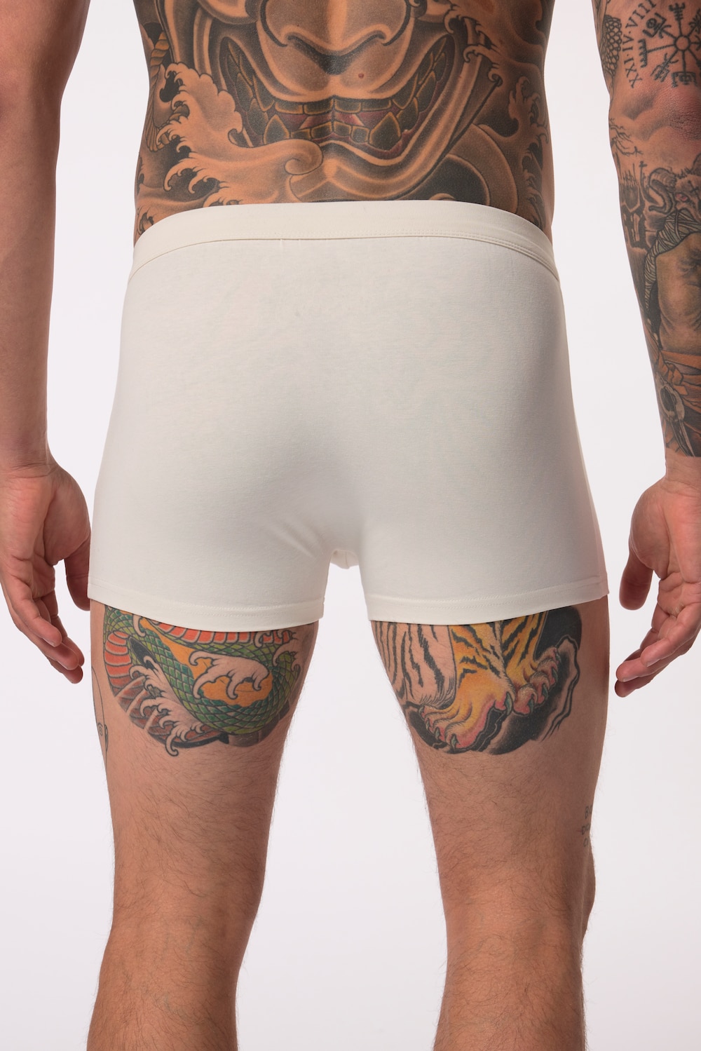 Stora storlekar Boxershorts i 2-pack, Her, beige, storlek: 4XL, Bomull, JP-Aware