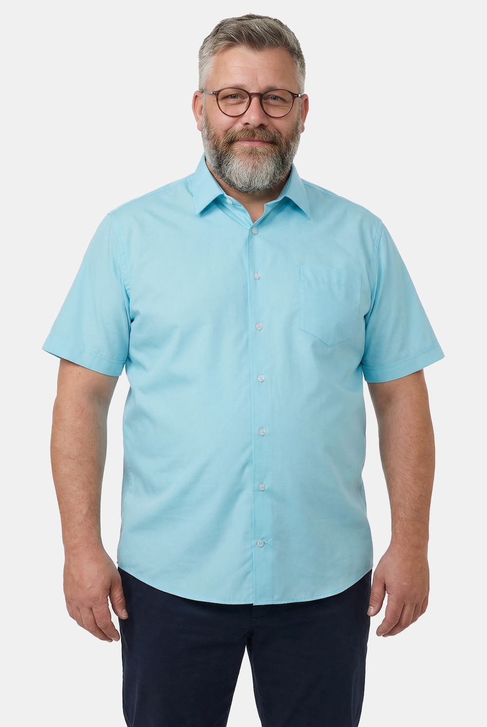 business-skjorte, halvermet, EasyCare, Kent-krage, Comfort Fit, opptil 8 XL