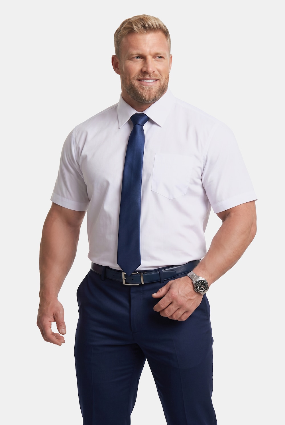 Businesshemd, Halbarm, EasyCare, Vario-Kragen, Comfort Fit, bis 8 XL