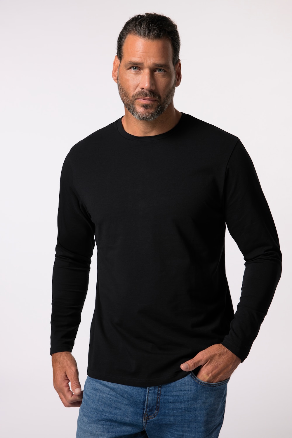 Große Größen JP AWARE Basic-Unterhemd, Herren, schwarz, Größe: 3XL, Baumwolle, JP-Aware