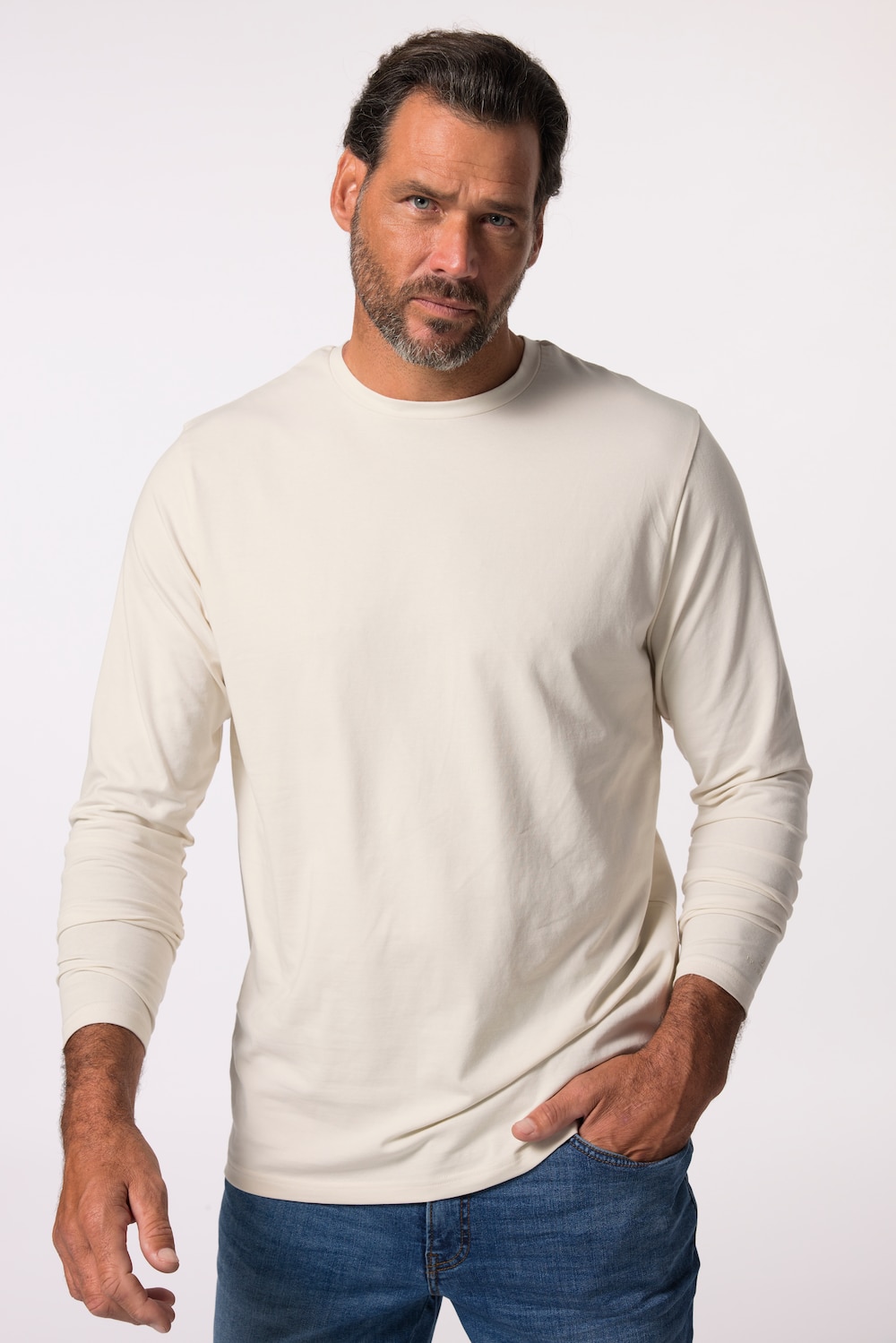 Große Größen JP AWARE Basic-Unterhemd, Herren, beige, Größe: 6XL, Baumwolle, JP-Aware