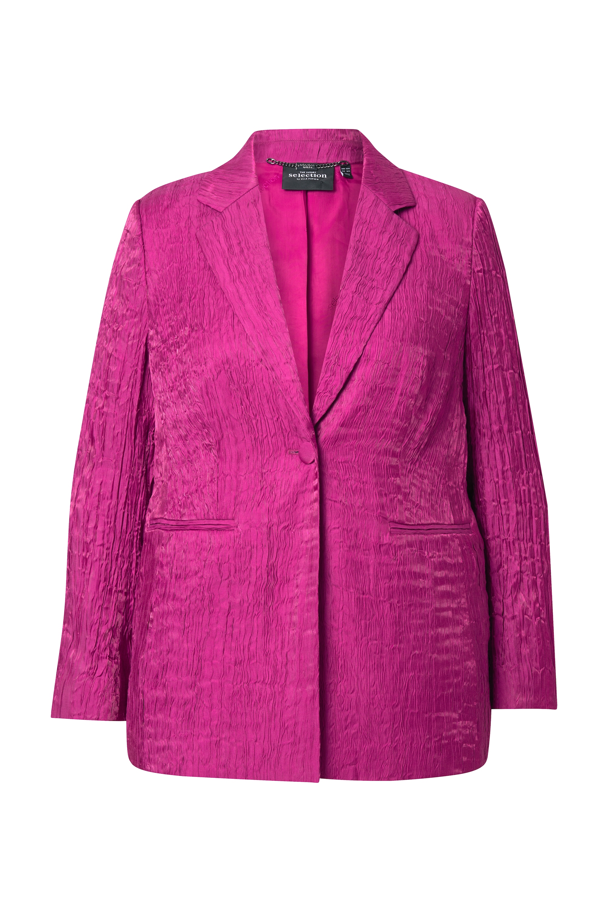 Ulla Popken Damen große Größen Crash Blazer Struktur Reverskragen Langarm 830767