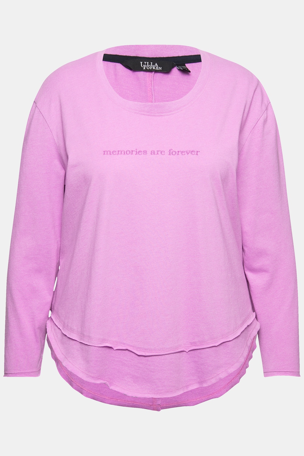 Stora storlekar Topp med lager-på-lager-look, Dam, rosa, storlek: 50/52, Bomull/Polyester, Ulla Popken