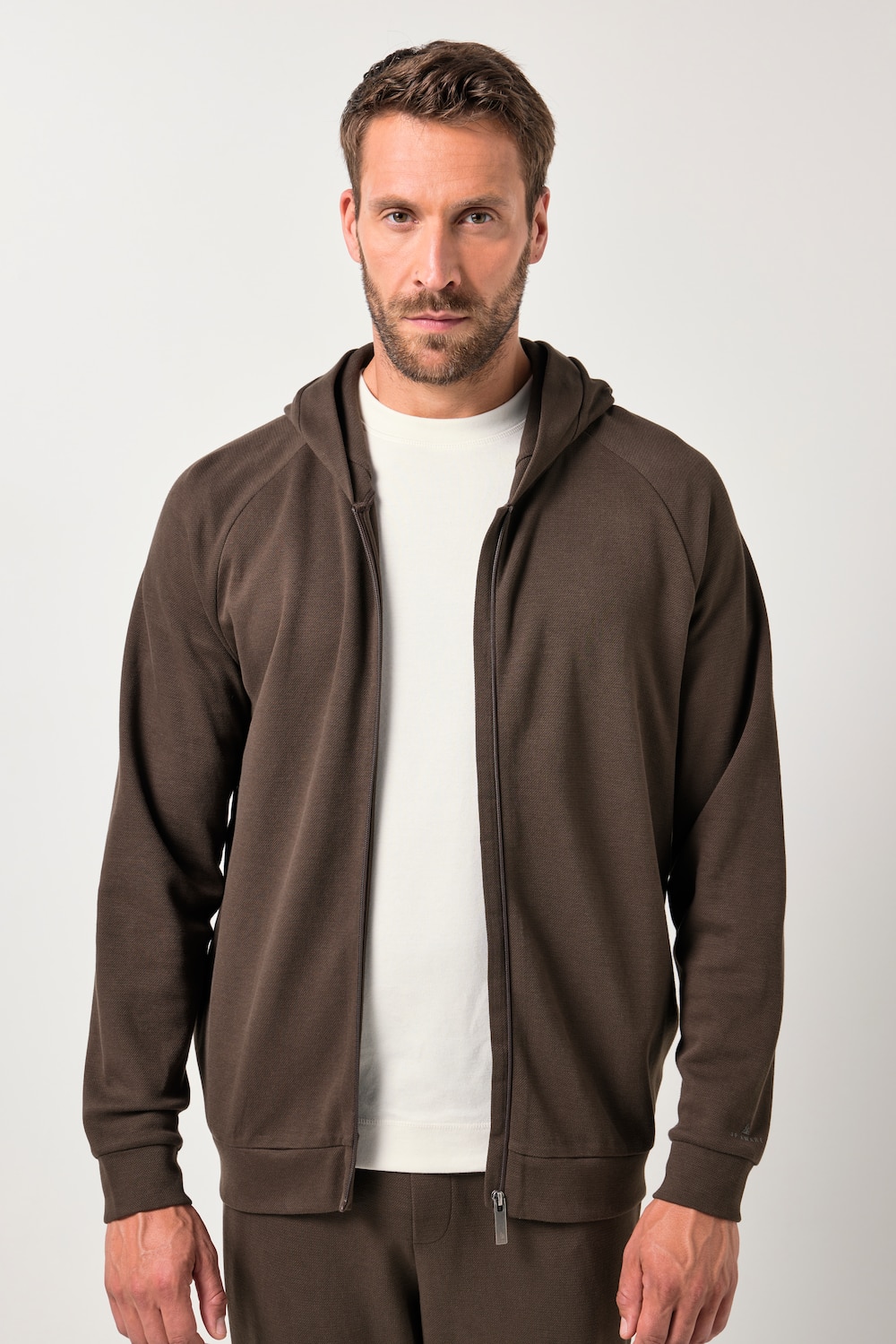 JP AWARE Loungewear-Kapuzenjacke, Nachhaltigkeit, GOTS zertifizierte Biobaumwolle, bis 8 XL