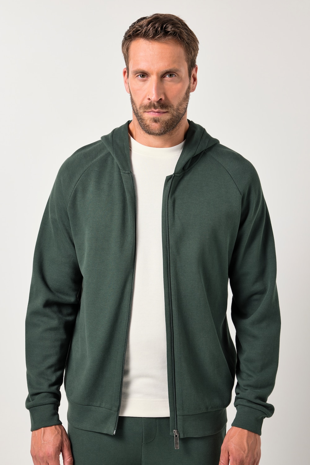 JP AWARE Loungewear-Kapuzenjacke, Nachhaltigkeit, GOTS zertifizierte Biobaumwolle, bis 8 XL