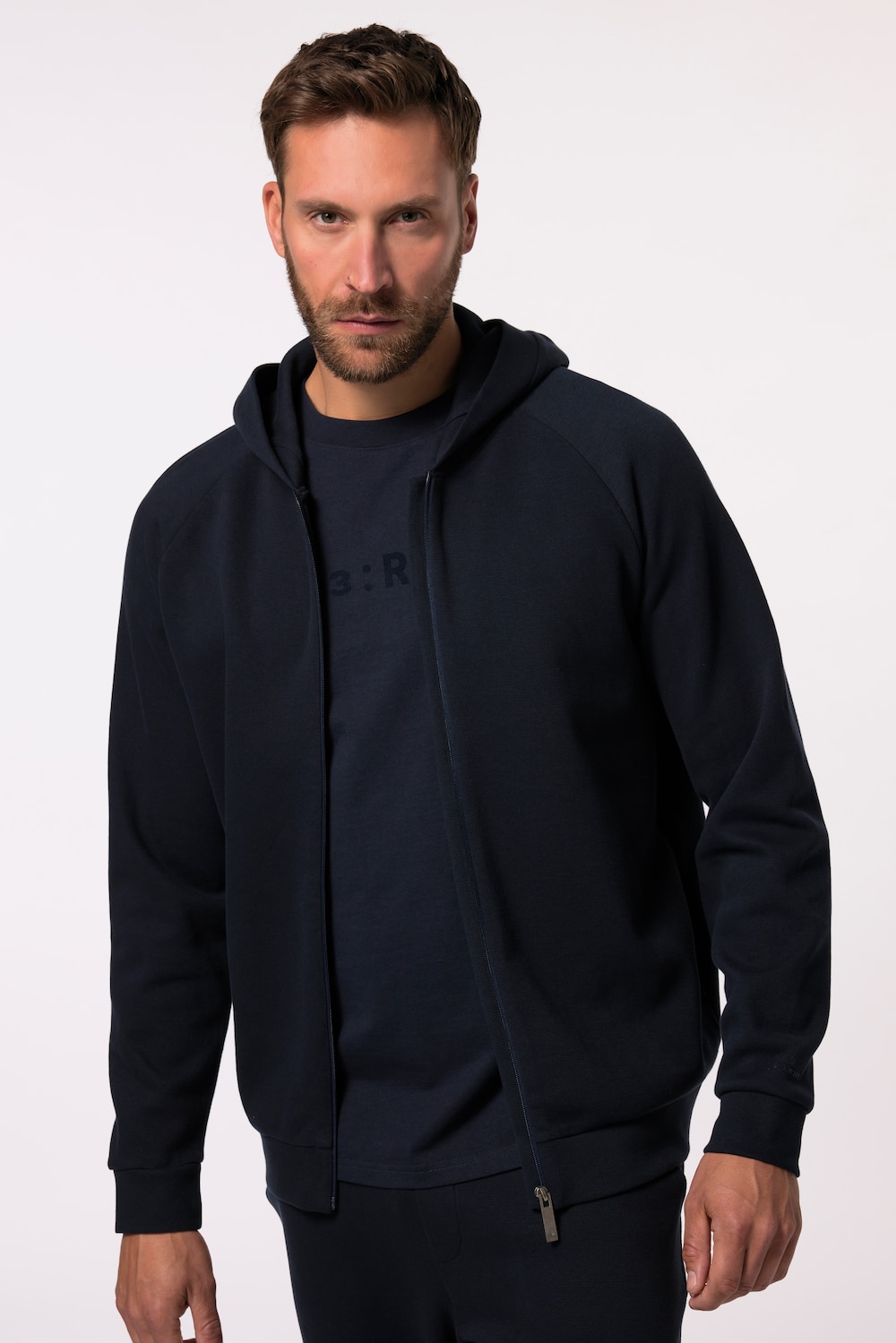 Große Größen JP AWARE Loungewear-Kapuzenjacke, Herren, blau, Größe: 6XL, JP-Aware