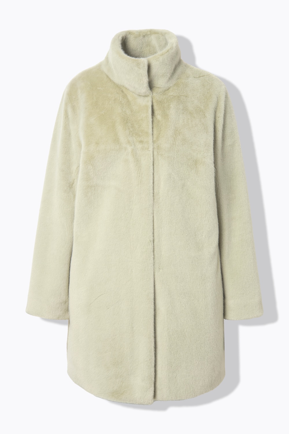 Stora storlekar Kappa med fuskpäls, Dam, beige, storlek: 58/60, Polyester, Ulla Popken