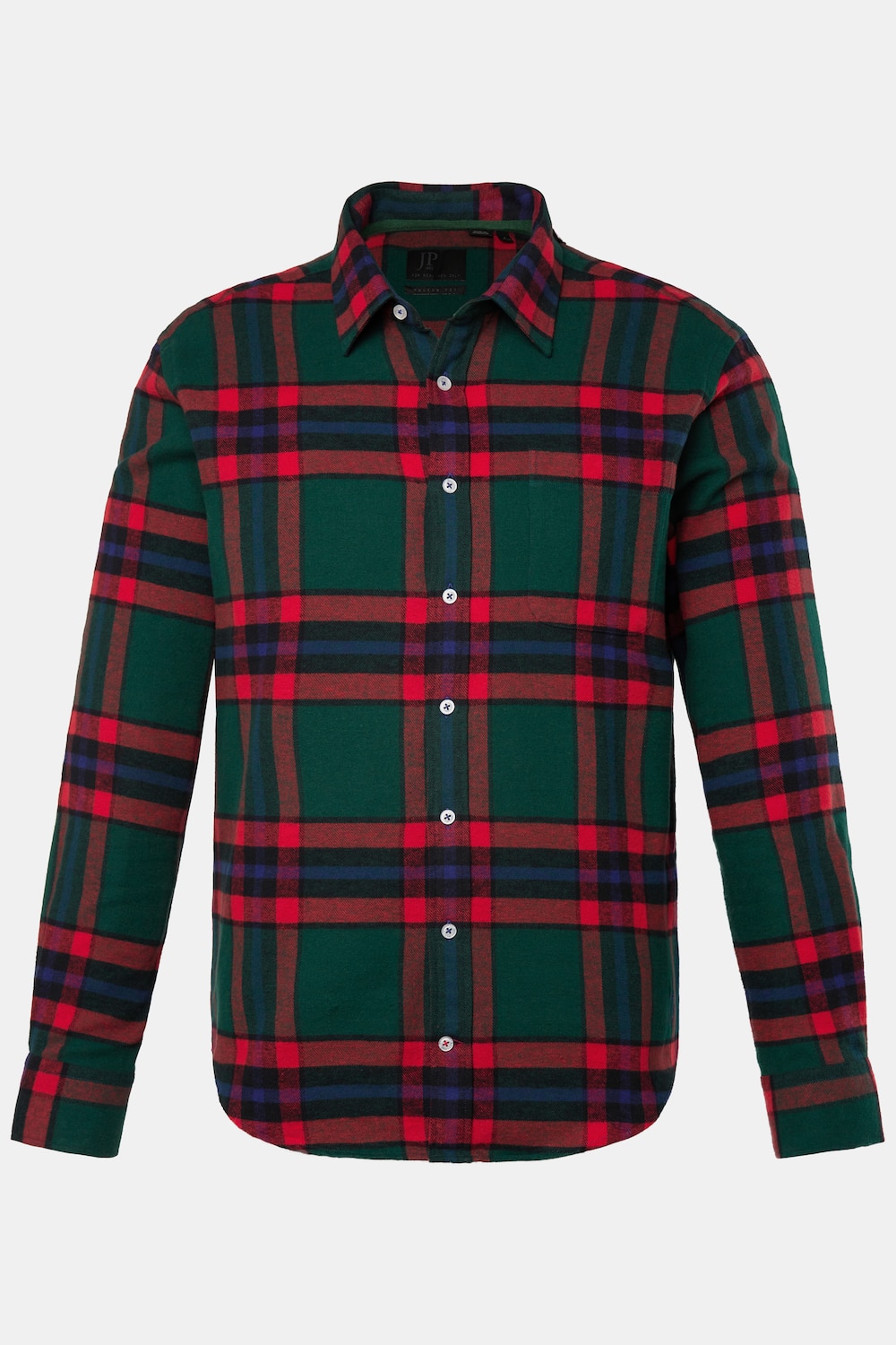 JP 1880 Karo-Flanellhemd, Langarm, Kentkragen, Modern Fit, bis 8 XL