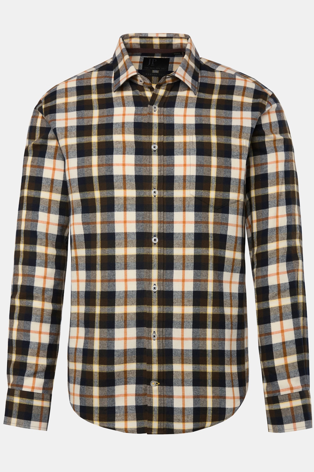 JP 1880 Karo-Flanellhemd, Langarm, Kentkragen, Modern Fit, bis 8 XL