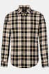 JP 1880 ternet flannelskjorte, lange ærmer, Kent-krave, moderne pasform, op til 8XL