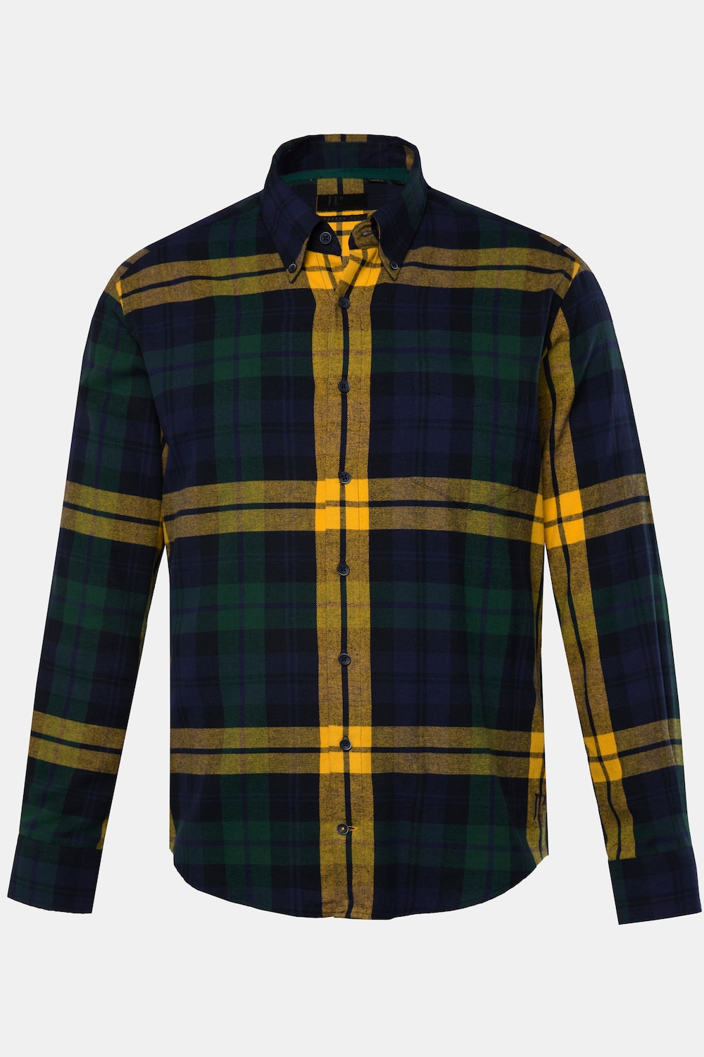 JP 1880 Karo-Flanellhemd, Langarm, Buttondown-Kragen, Modern Fit, bis 8 XL