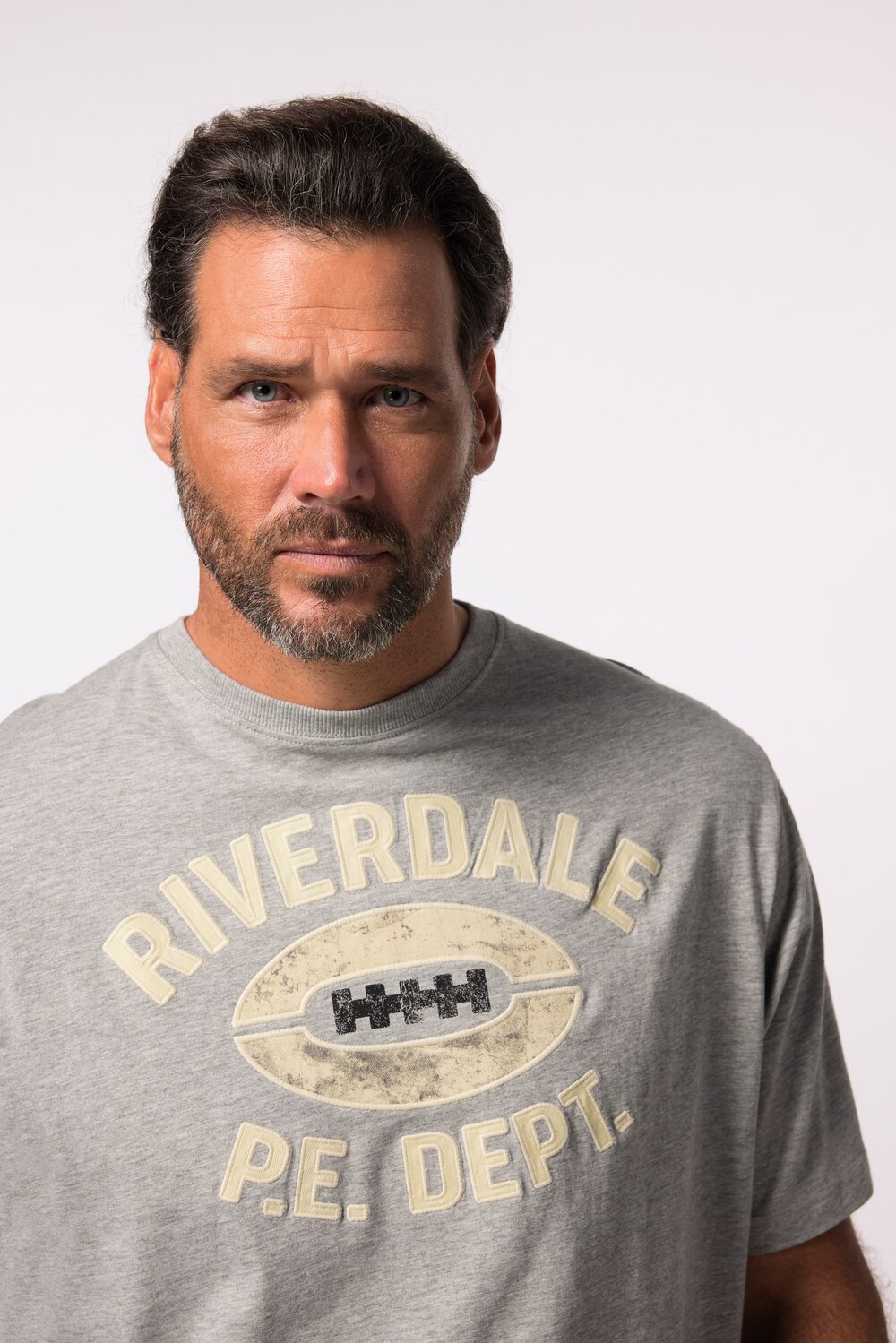 Stora storlekar T-shirt, Her, blå, storlek: XXL, Bomull, JP1880