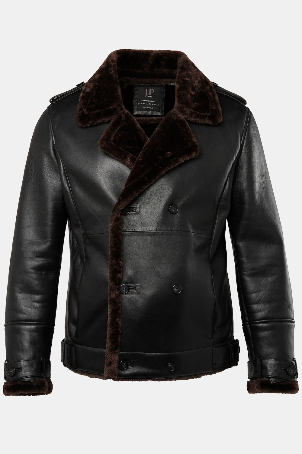 JP 1880 Leder-Caban, Leder, Lammnappa, FakeFell-Futter, bis 7 XL