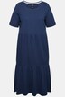 Sukienka midi z dżerseju, krój trapezowy, okrągły dekolt, rękaw 1/2