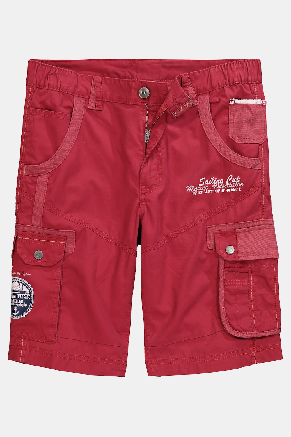 Stora storlekar Cargoshorts, Her, röd, storlek: 54, Bomull, Boston Park