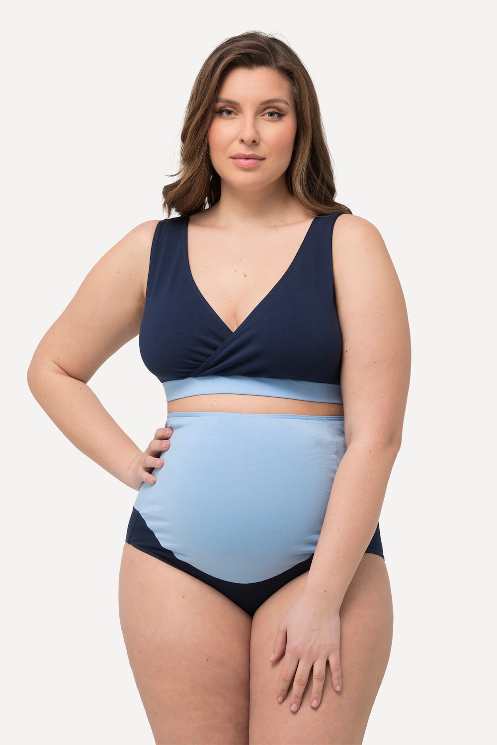 Große Größen Bellieva-Still-Bustier, Damen, blau, Größe: 42/44, Baumwolle, Ulla Popken