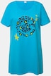 T-shirt, oversized, smiley, ronde hals, korte mouwen