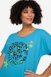 T-shirt, oversized, smiley, ronde hals, korte mouwen