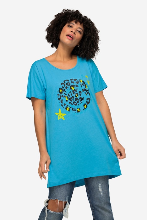 T-Shirt, oversized, Smiley, Rundhals, Halbarm