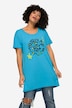 T-shirt, oversized, smiley, ronde hals, korte mouwen