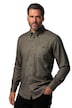 Košile JP1880, dlouhé rukávy, vzor rybích kostí, límeček s knoflíky, Modern střih, do 8XL