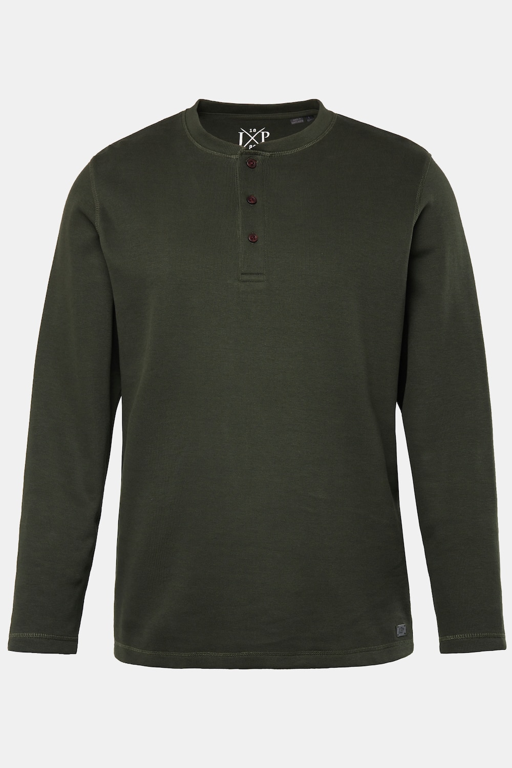 JP 1880 Henley, Langarm, Piqué, bis 8 XL