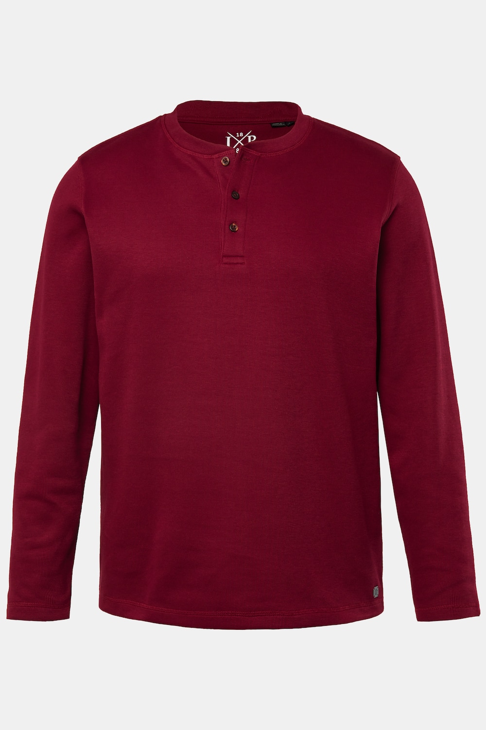 JP 1880 Henley, Langarm, Piqué, bis 8 XL
