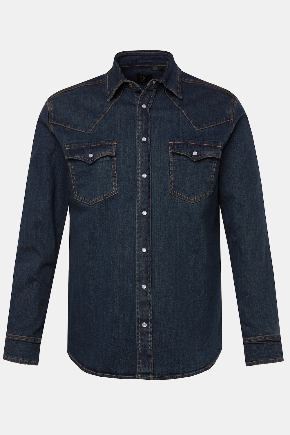 JP 1880 denim overhemd, lange mouwen, vintage look, kentkraag, Modern Fit, tot 8XL