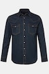Chemise en jean JP 1880 à manches longues, style vintage, col Kent et coupe Modern Fit - jusqu'au 8 XL
