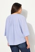 Blouse, decoratieve plooien, oversized, V-hals, vleermuismouwen