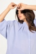 Blouse, decoratieve plooien, oversized, V-hals, vleermuismouwen