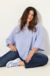 Blouse, decoratieve plooien, oversized, V-hals, vleermuismouwen