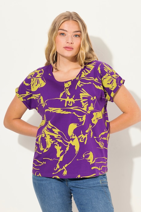 OEKO-TEX crew neck duck print T-shirt